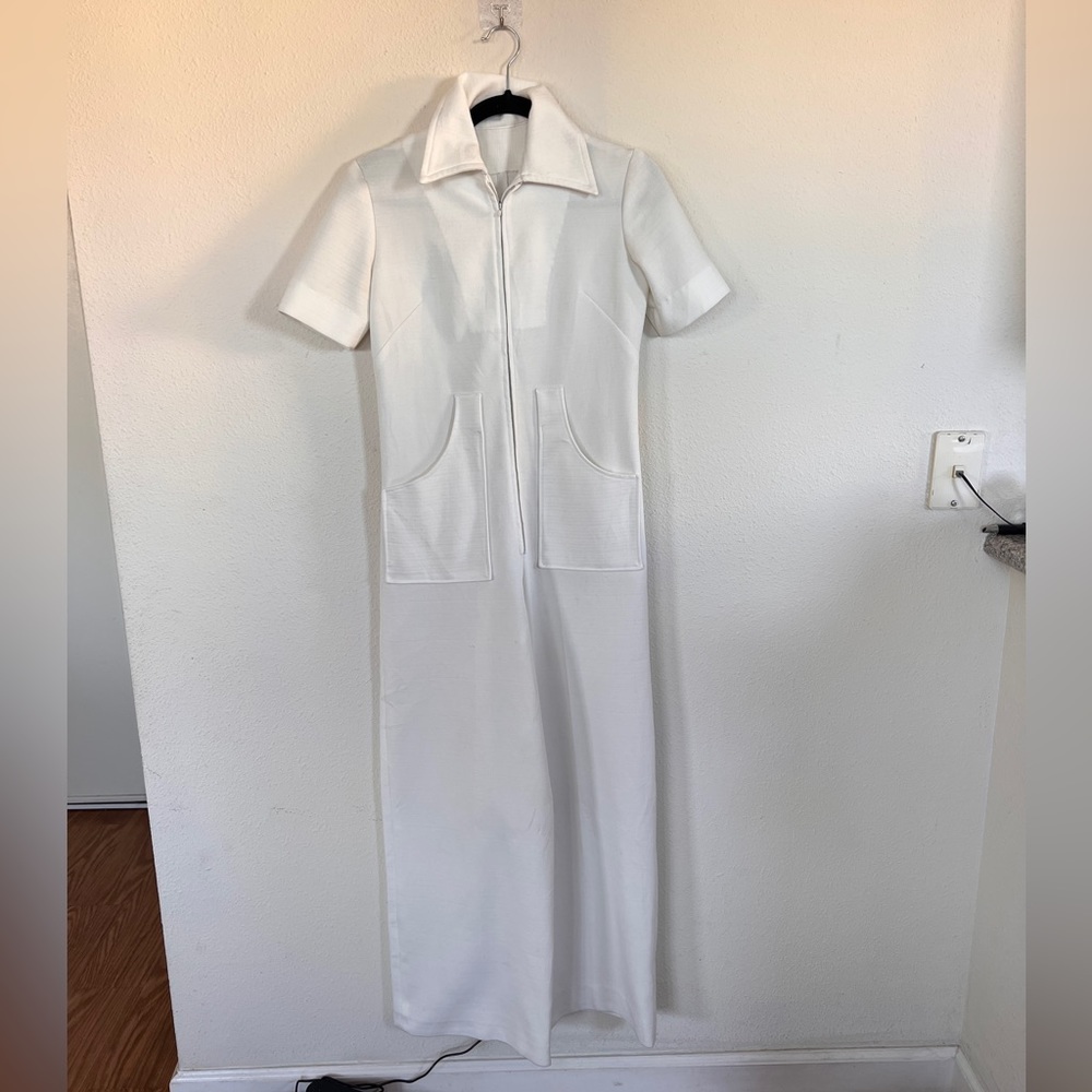 Vintage 70s White Jumpsuit